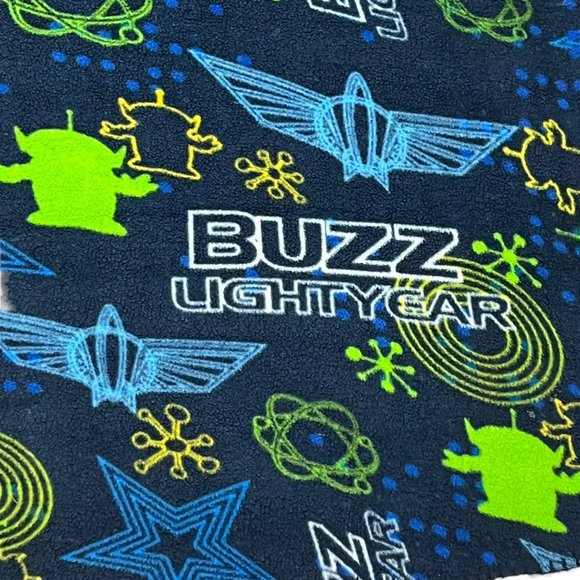 Northwest Buzz Lightyear and Alien Fleece Blanket Throw Blue Green Space Alien - Picture 2 of 9